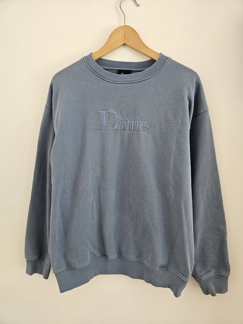 Dime Crewneck Sweatshirt Mens Medium Blue Skate Skateboard Montreal